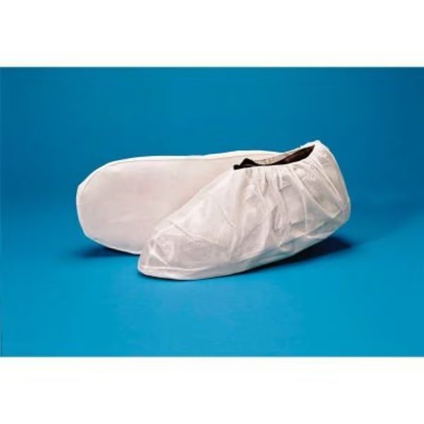 Laminated Polypropylene Shoe Covers with Non Skid AQ Sole, Water Resistant, White, MD, 200/Case, Keystone Safety, Mfr#: SC-NWPI-AQ-MED